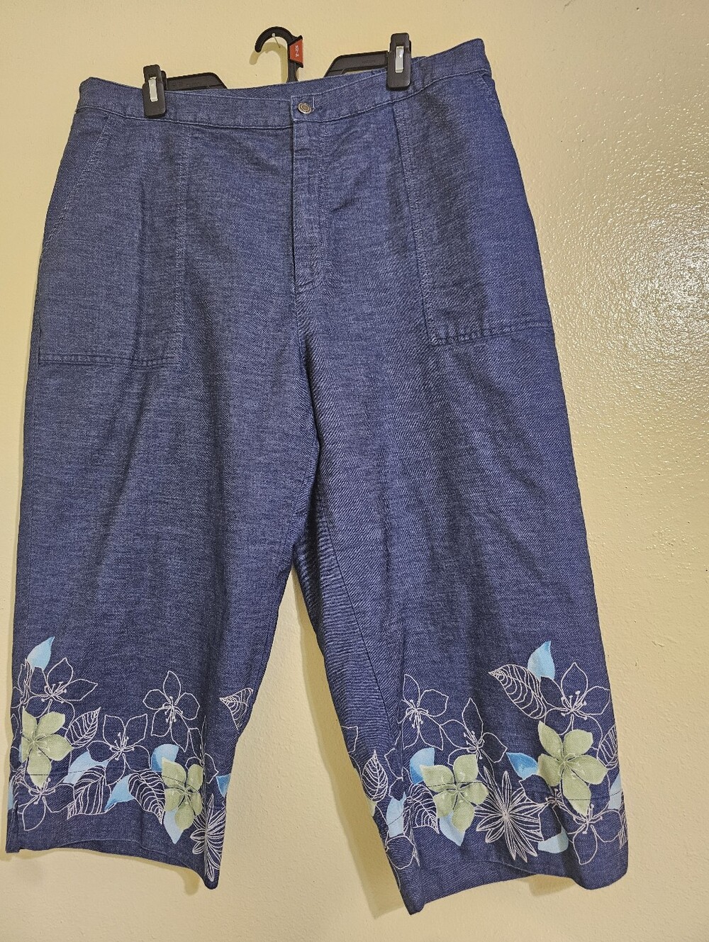 Liz Claiborne Indigo Chambray Button-Front Pants